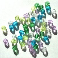 50 6mm Faceted Pastel Mix Beads